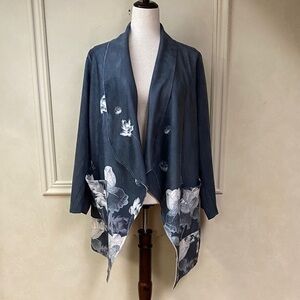 New! CHELSEA & THEODORE Womens Faux Leather Jacket Coat Plus Size 1X